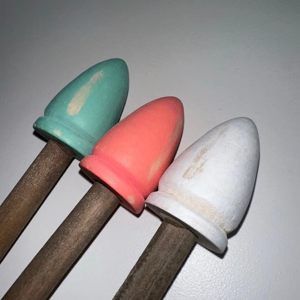 Set of 3 Decorative Arrows Salmon, Pink, Teal with Gold Accents Home Decor